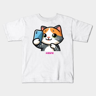 Cat Selfie Kids T-Shirt